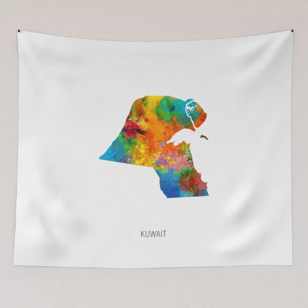 Item preview, Kuwait Watercolor Map designed and sold by ArtPrints.
