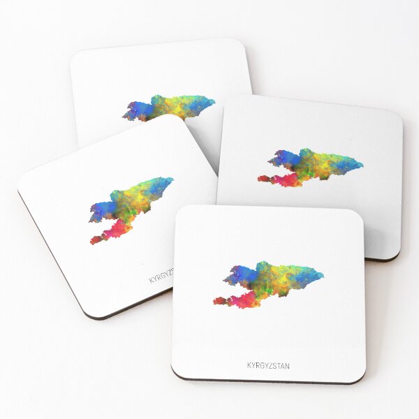 Item preview, Kyrgyzstan Watercolor Map designed and sold by ArtPrints.