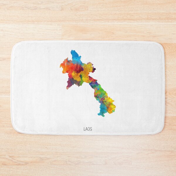 Item preview, Laos Watercolor Map designed and sold by ArtPrints.
