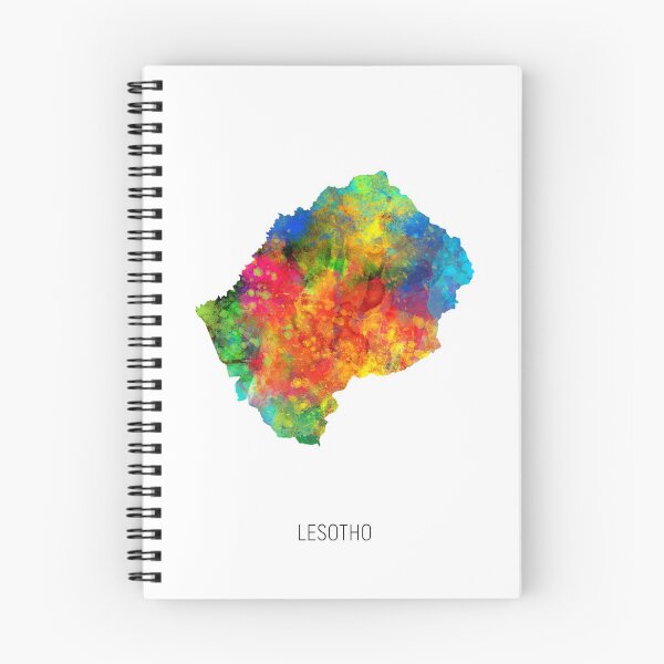 Item preview, Lesotho Watercolor Map designed and sold by ArtPrints.