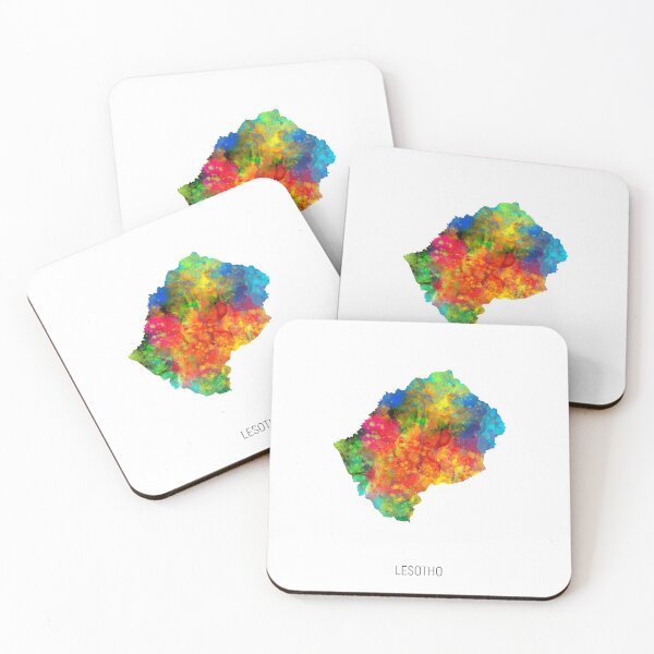 Item preview, Lesotho Watercolor Map designed and sold by ArtPrints.