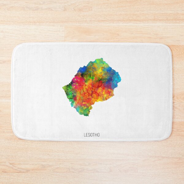 Item preview, Lesotho Watercolor Map designed and sold by ArtPrints.