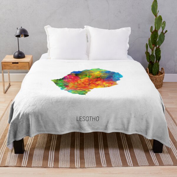 Item preview, Lesotho Watercolor Map designed and sold by ArtPrints.