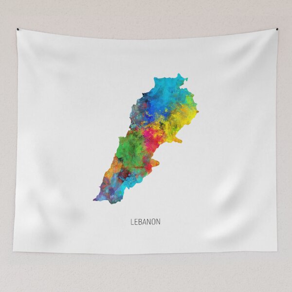 Item preview, Lebanon Watercolor Map designed and sold by ArtPrints.