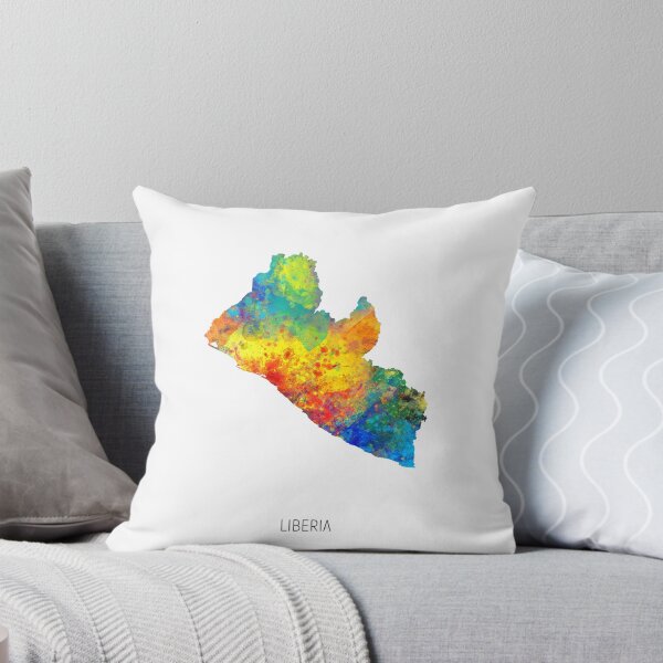 Item preview, Liberia Watercolor Map designed and sold by ArtPrints.