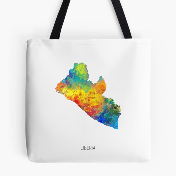 Item preview, Liberia Watercolor Map designed and sold by ArtPrints.