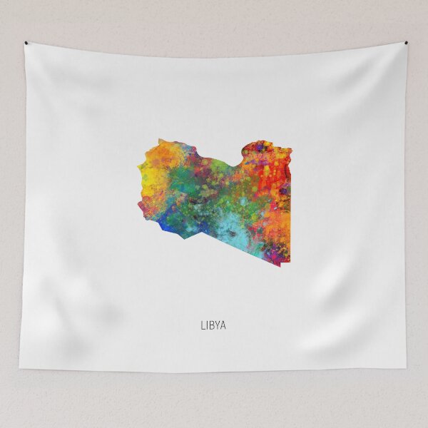 Item preview, Libya Watercolor Map designed and sold by ArtPrints.