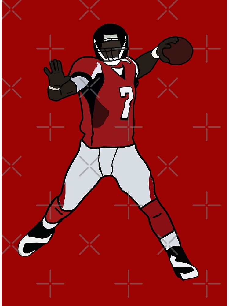 Michael Vick Atlanta Falcons Football Illustrated Art Poster 