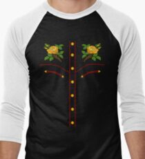 Texas Rose Western Style T-Shirt Men's Baseball ¾ T-Shirt