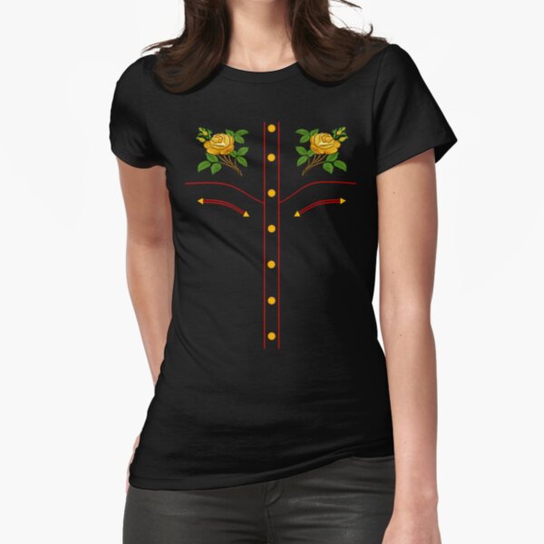 Texas Rose Western Style T-Shirt Fitted T-Shirt