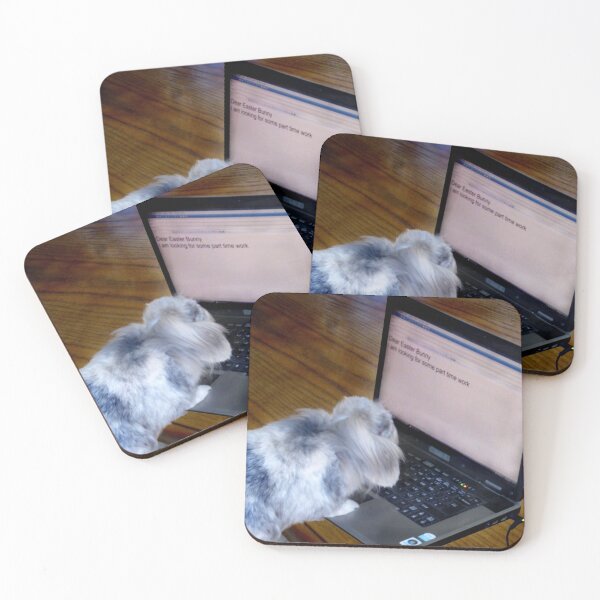Item preview, cute rabbit on a laptop designed and sold by 6059.