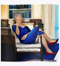 Bill Clinton in a Blue Dress Poster