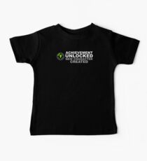 Camiseta para bebés Logro desbloqueado Nuevo personaje creado