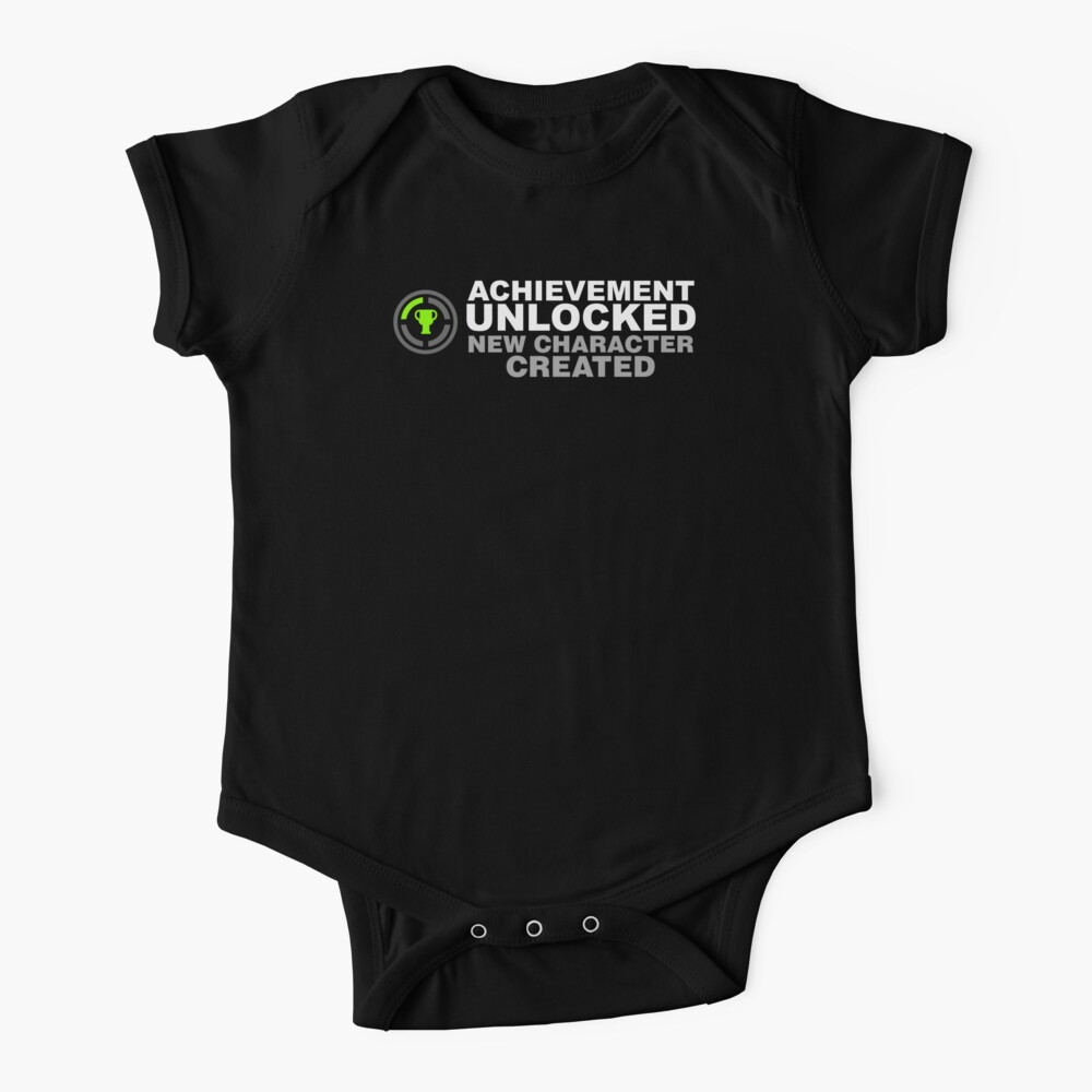 "Achievement Unlocked New Character Created" Baby OnePiece by