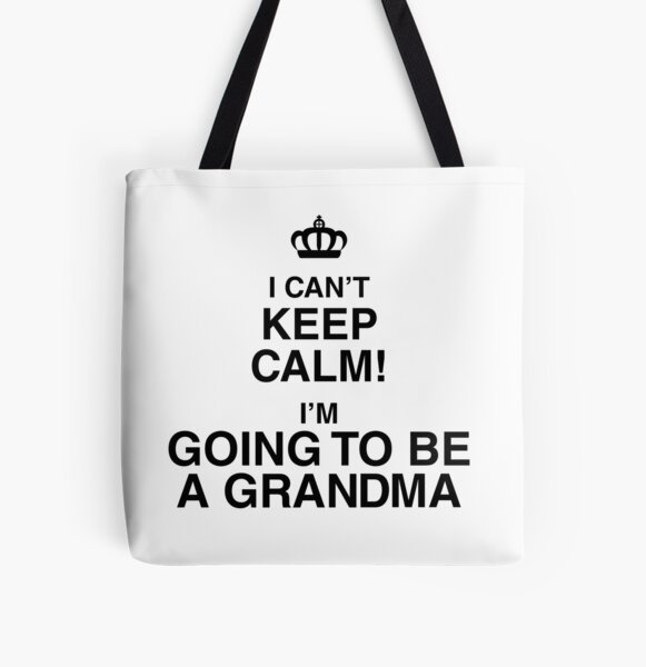 Wedding KEEP CALM I'M THE GRANDMOTHER OF THE GROOM COTTON SHOULDER BAG Hen 
