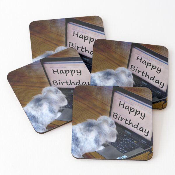 Item preview, happy birthday funny rabbit designed and sold by 6059.