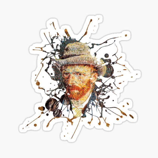 Van Gogh Splat Sticker