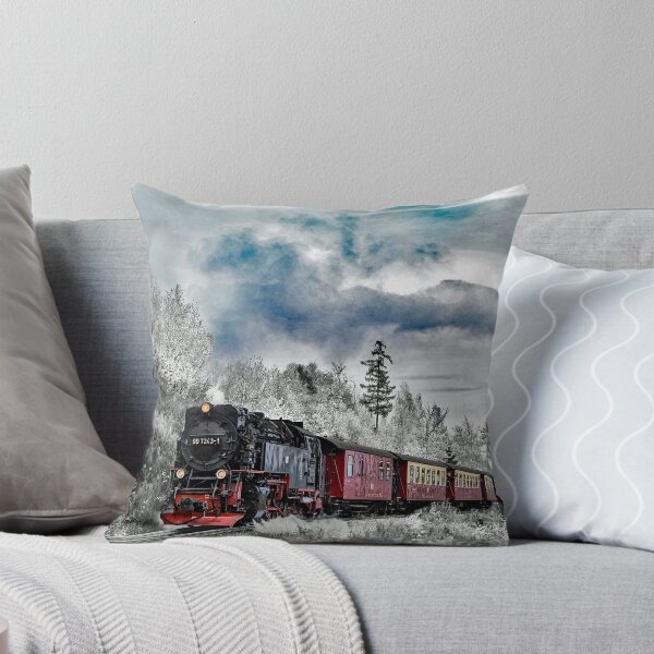 Item preview, Steam Locomotive Train in the Snow designed and sold by Strawflower Oasis.