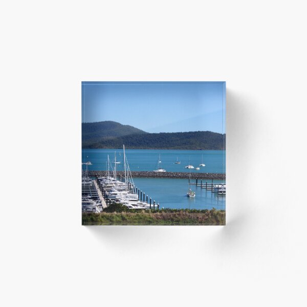 Coral Sea Marina Acrylic Block