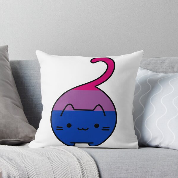 Item preview, Bi Cat Sticker designed and sold by Harlequitmix.