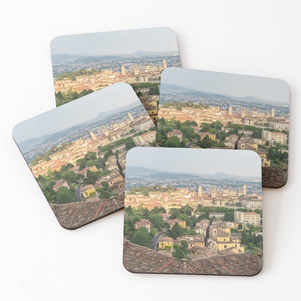 Item preview, Soft Sundown - Bergamo Upper Town Citta Alta from Above the Rooftops designed and sold by Georgia Mizuleva.