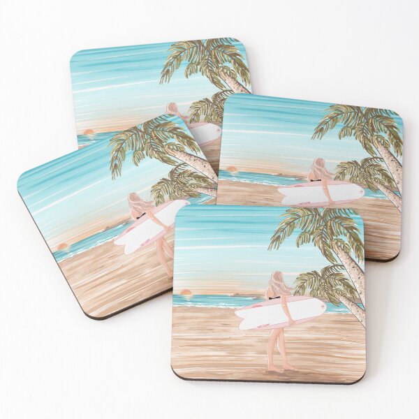 Item preview, Surfer girl Palm tree designed and sold by eligart.