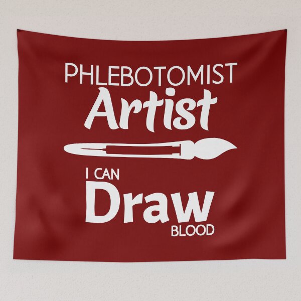 Item preview, Phlebotomist Artist, I can Draw blood (For dark clothes) designed and sold by delightedtodraw.
