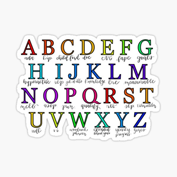 Item preview, Abc’s Of special education designed and sold by Two Birds Artwork.