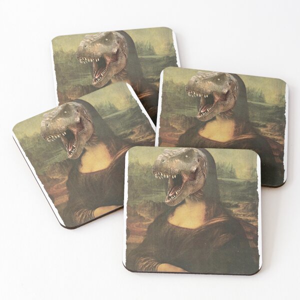 Aperçu de l'œuvre Superbe visage de Mona Lisa T-Rex créée et vendue par PopArtdom.