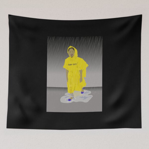 Item preview, Day Out in the Rain in Plastic Poncho designed and sold by KALEIDOSCOPE UK.