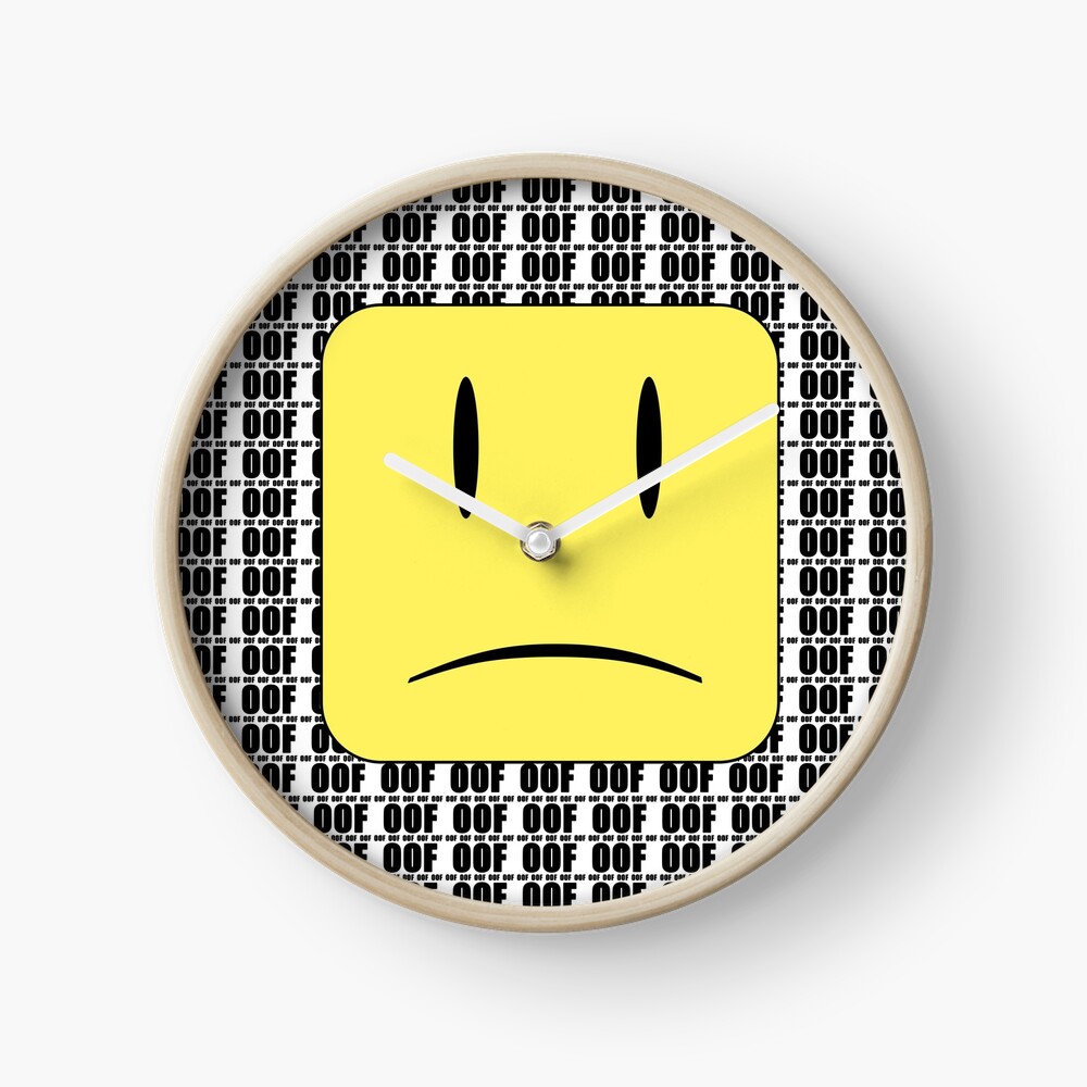 Oof X Infinity Clock By Jenr8d Designs Redbubble - roblox oof clock
