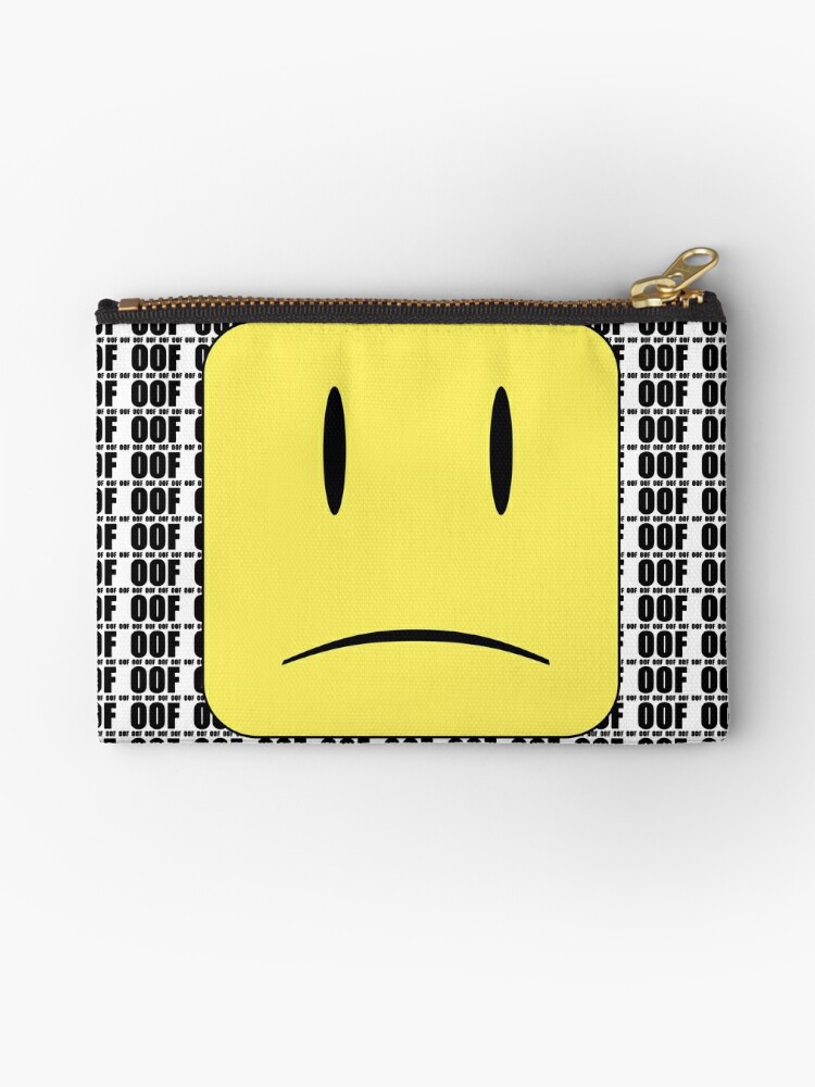 Oof X Infinity Zipper Pouch By Jenr8d Designs Redbubble - roblox noob heads tapestry by jenr8d designs redbubble
