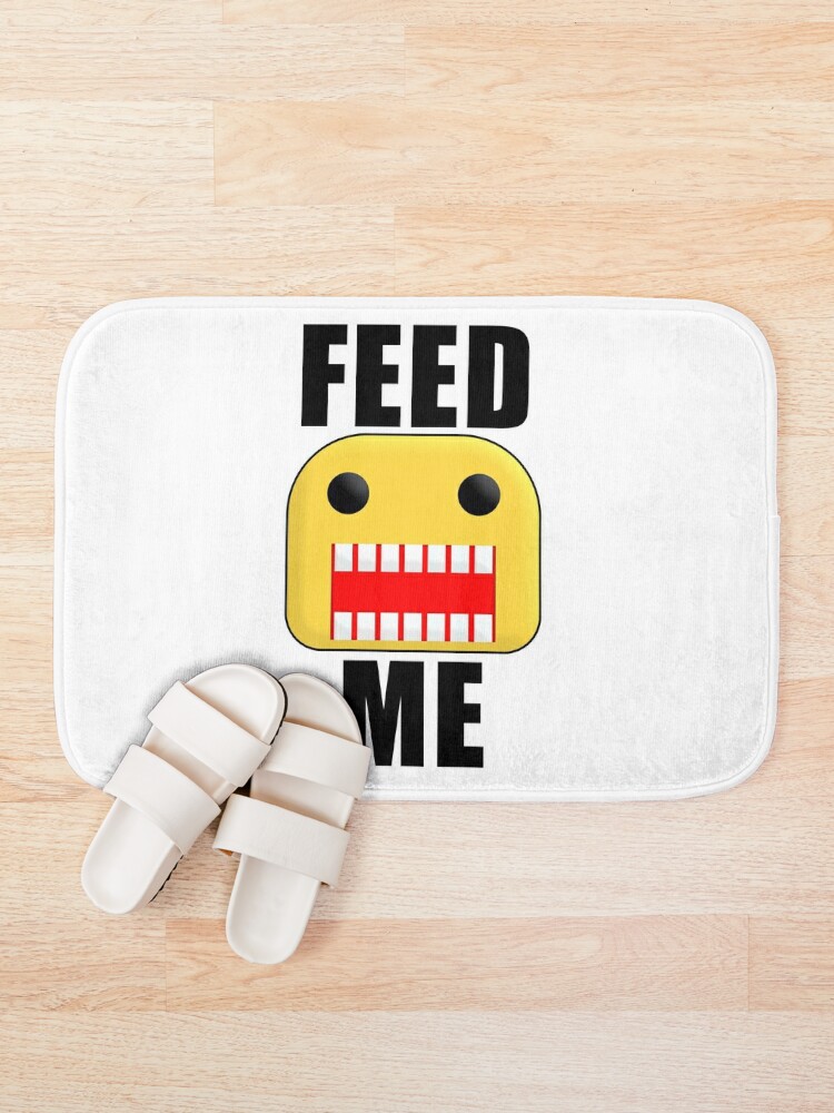 Roblox Feed Me Giant Noob Bath Mat By Jenr8d Designs Redbubble - roblox minimal noob t pose sleeveless top by jenr8d designs