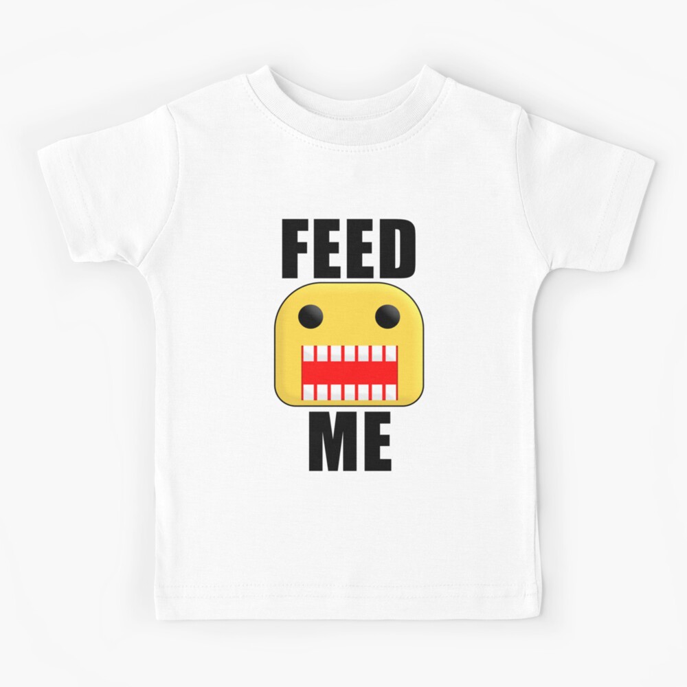 Roblox Feed Me Giant Noob Kids T Shirt By Jenr8d Designs Redbubble - roblox noob oof kids t shirt by nice tees redbubble