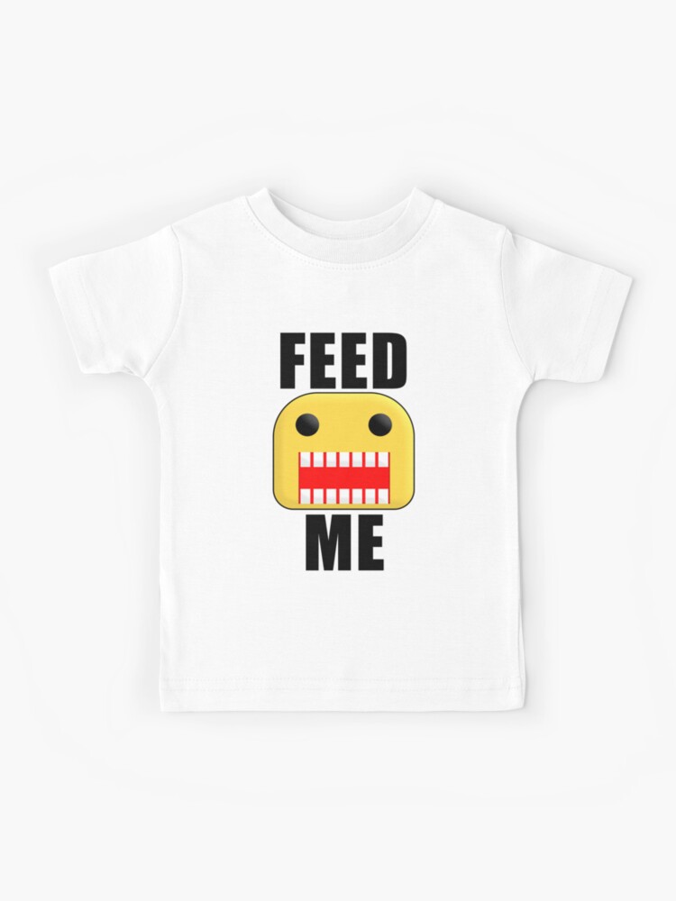 Roblox Feed Me Giant Noob Kids T Shirt By Jenr8d Designs Redbubble - feed me roblox