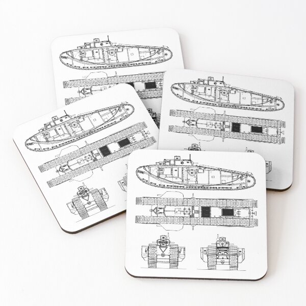 Item preview, Mark VIII - British WW1 Tank Drawing designed and sold by BERGULATOR.