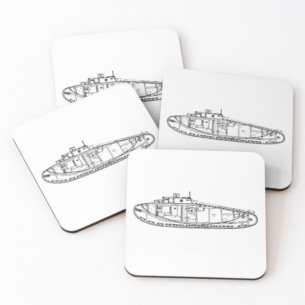 Item preview, Mark VIII - British WW1 Tank Drawing designed and sold by BERGULATOR.
