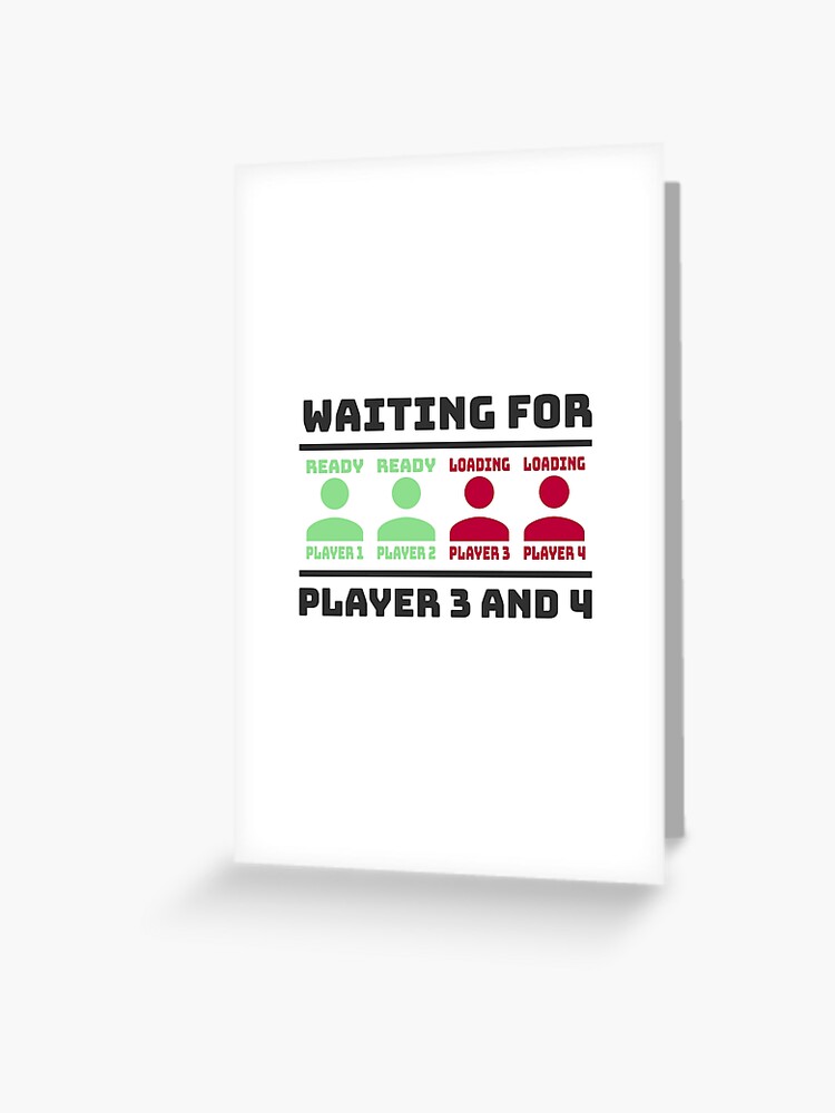 Player 4 Loading Pregnancy Announcement Maternity | Greeting Card