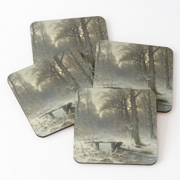 Item preview, Louis Apol - A January Evening In The Woods Of The Hague designed and sold by vakashop.