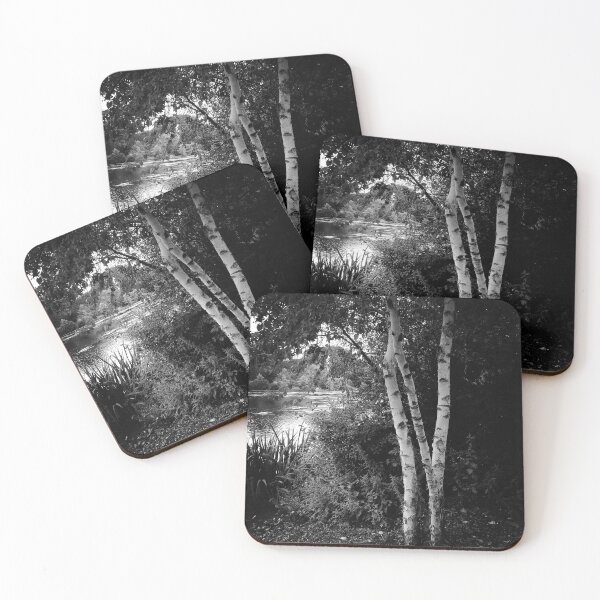 Item preview, White birch trees in black and white designed and sold by Marian Rubin.