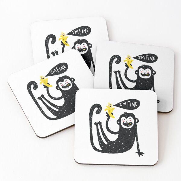 Item preview, cute monkey, banana designed and sold by DerSenat.