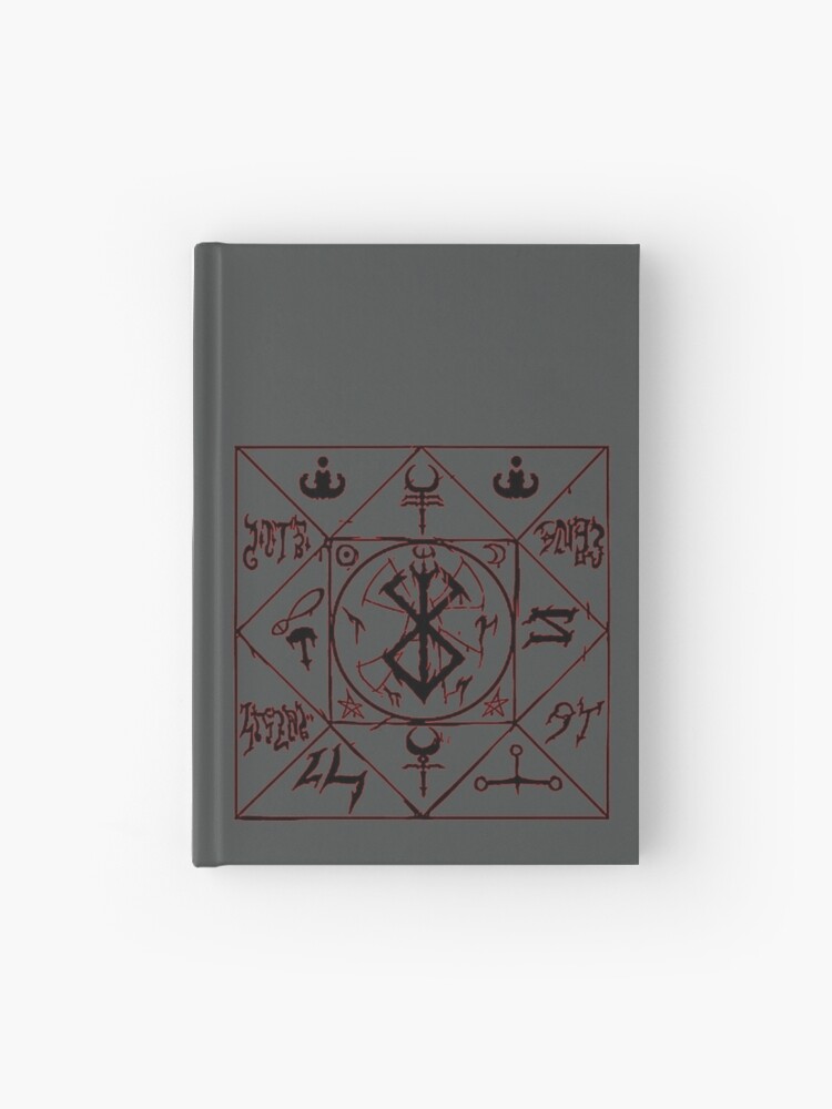 Berserk Manga Anime Guts Brand Of Sacrifice Protective Seal Tailsman Schierke Red Outline Transparent Hardcover Journal By Thesmartchicken Redbubble - transparent body with black outline roblox