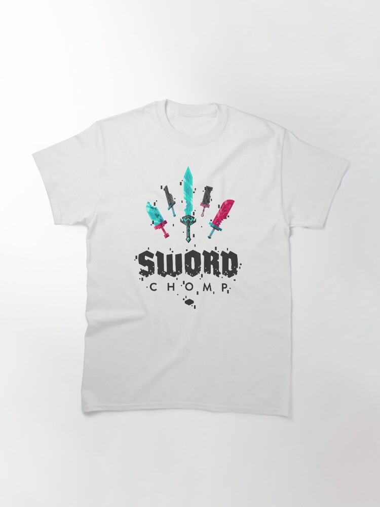 Thumbnail 3 of 7, Classic T-Shirt, Sword Chomp Stacked Logo Black designed and sold by Swordchomp.