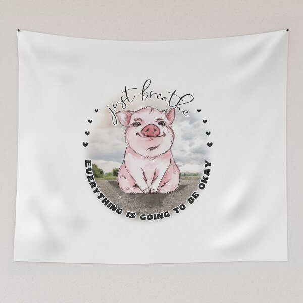 Aperçu de l'œuvre Amoureux des cochons inspirants, respirez simplement créée et vendue par IconicTee.