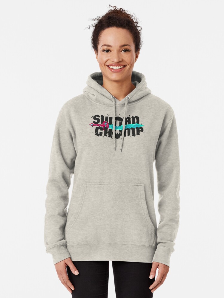 Thumbnail 2 of 5, Pullover Hoodie, Sword Chomp Logo Black designed and sold by Swordchomp.