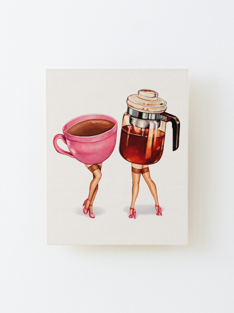 Alternate view of Coffee Girl Pin-Ups Mounted Print