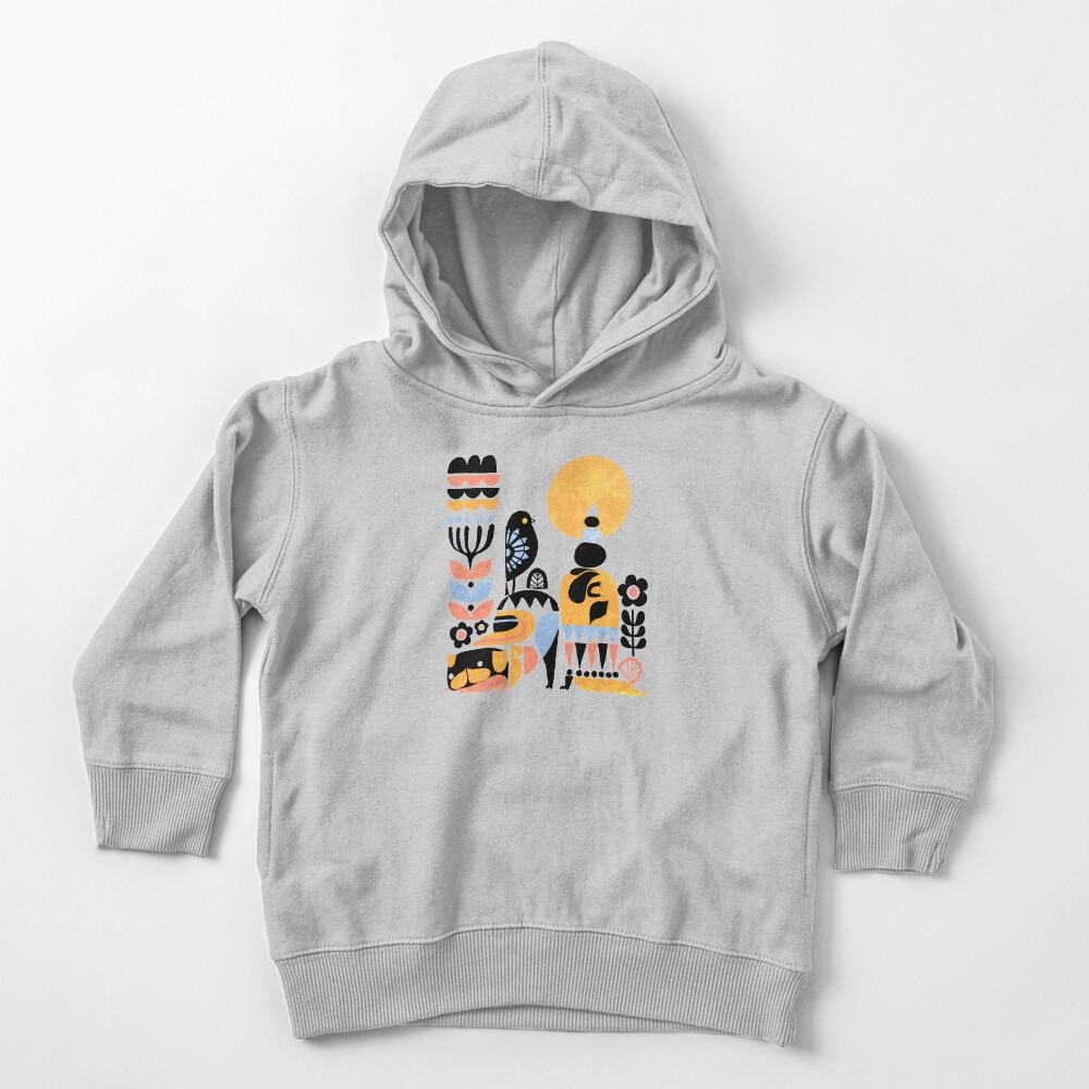 Scandinavian Pug Yoga Toddler Pullover Hoodie
