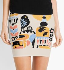 Scandinavian Pug Yoga Mini Skirt