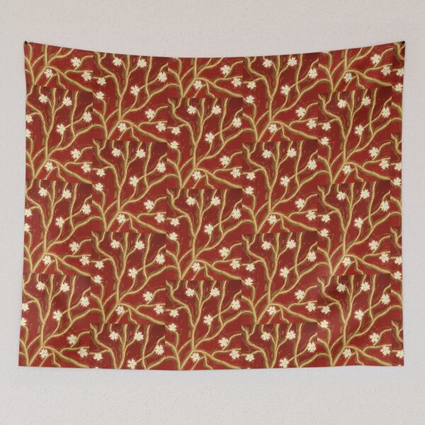 Item preview, Red with Flowering Branches designed and sold by Sarah Countiss.