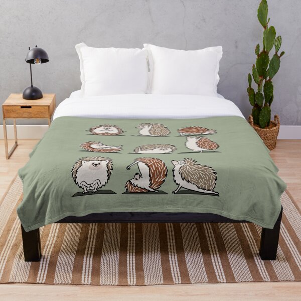 Hedgehog Yoga Throw Blanket